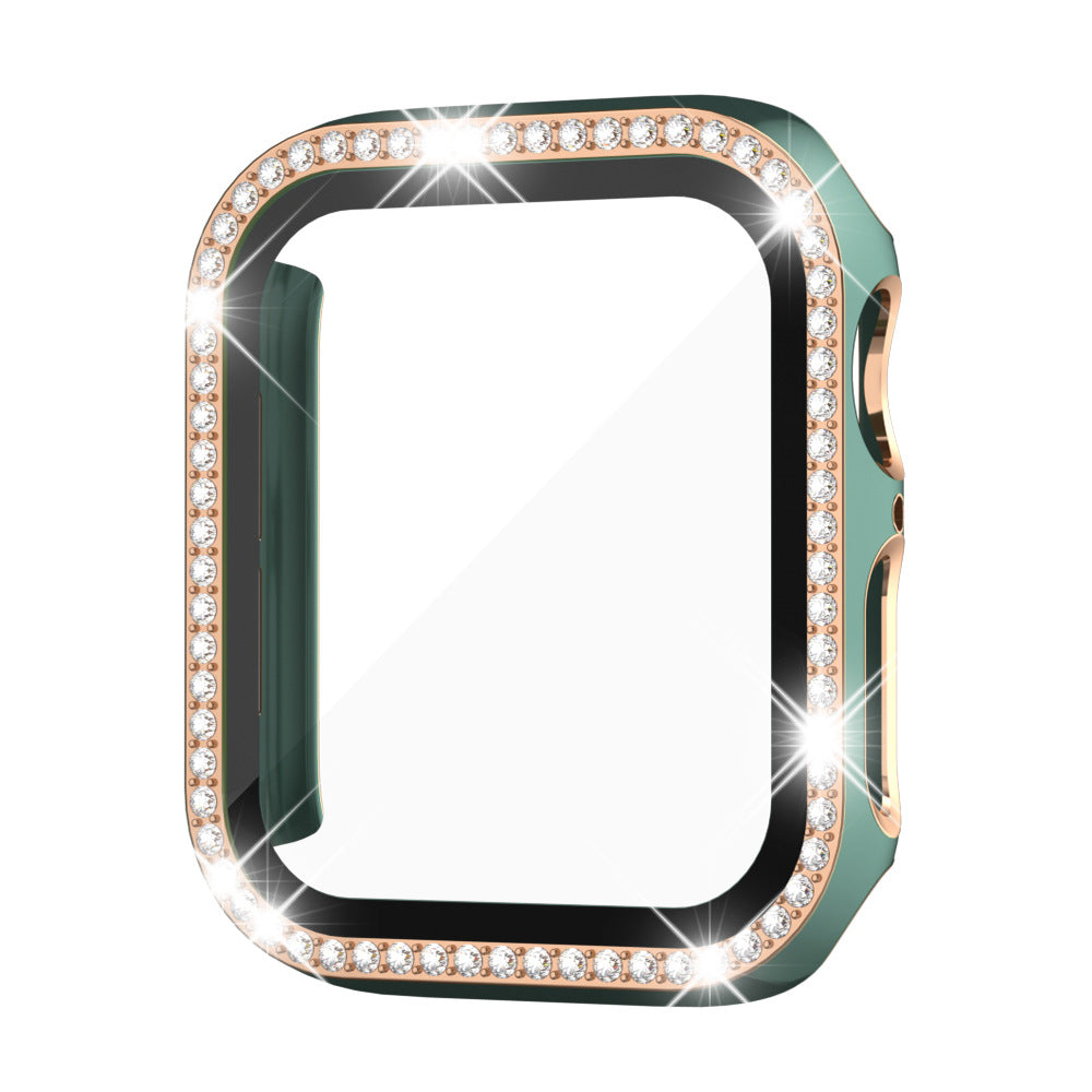 Rhinestone Edzett Üveg Tok Apple Watch-hoz