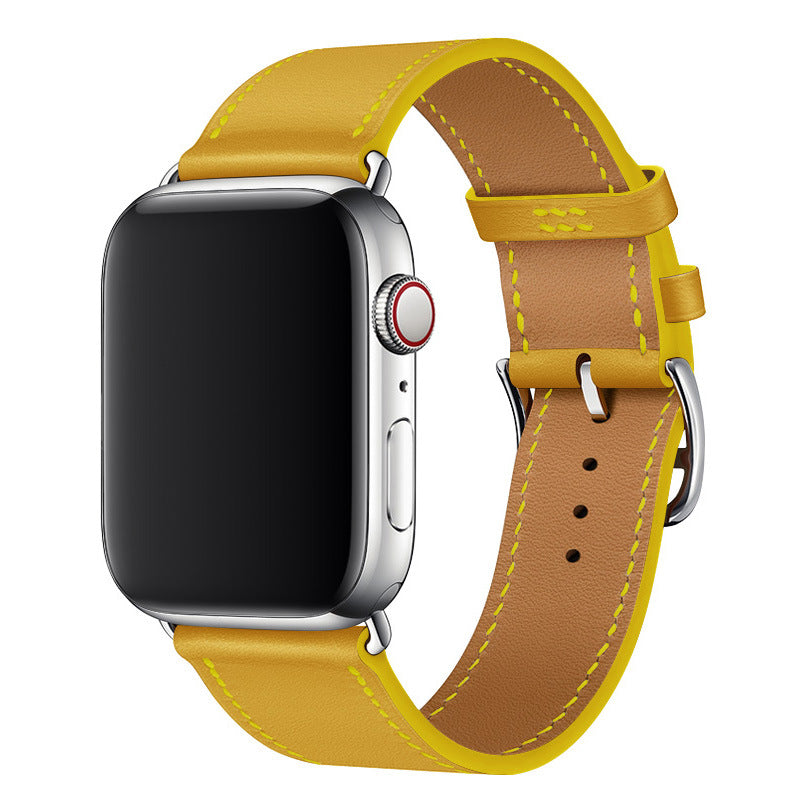 Apple watch genuine leather hand-stitched strap