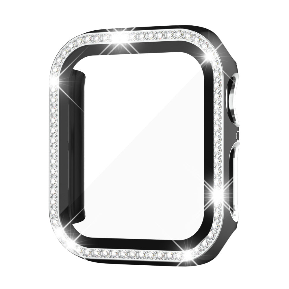 Rhinestone Edzett Üveg Tok Apple Watch-hoz