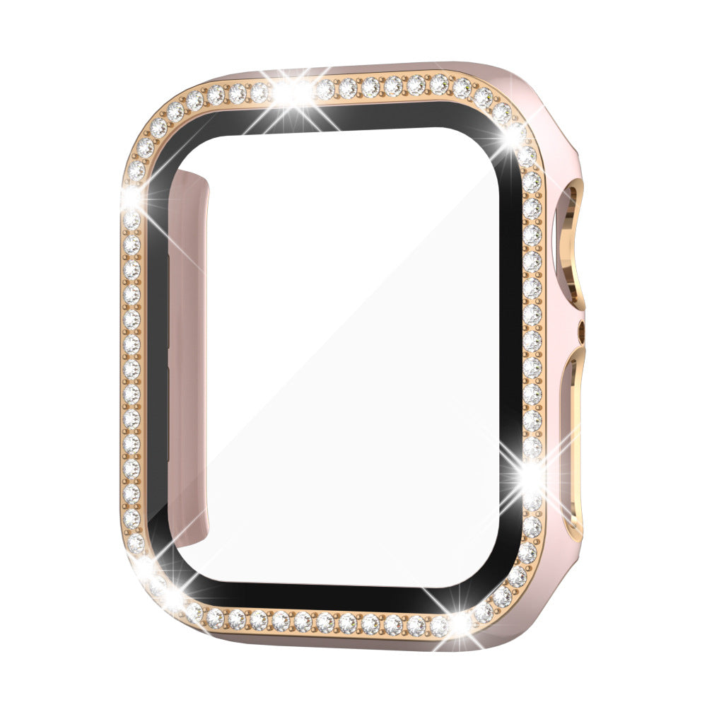 Rhinestone Edzett Üveg Tok Apple Watch-hoz