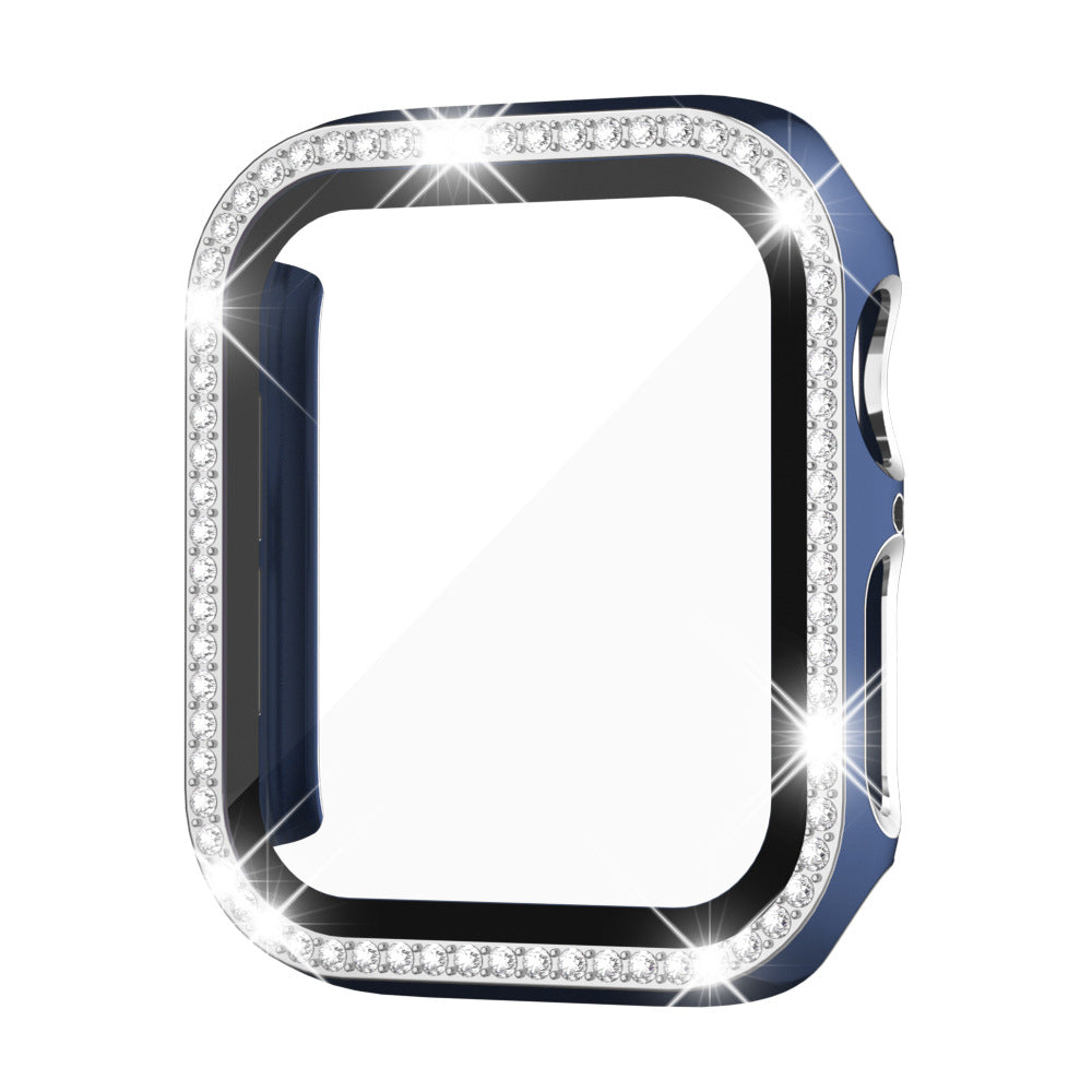 Rhinestone Edzett Üveg Tok Apple Watch-hoz