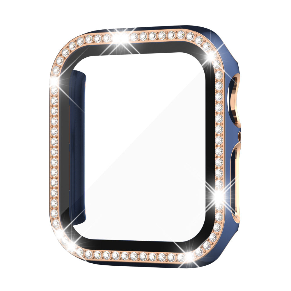 Rhinestone Edzett Üveg Tok Apple Watch-hoz