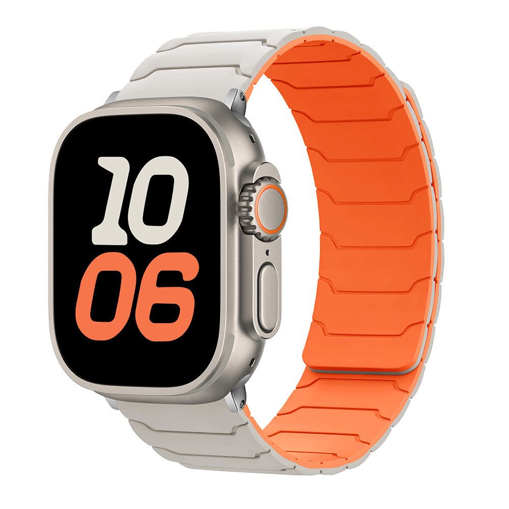 Armor Warrior Silicone Magnetic Watch Strap for Apple Watch