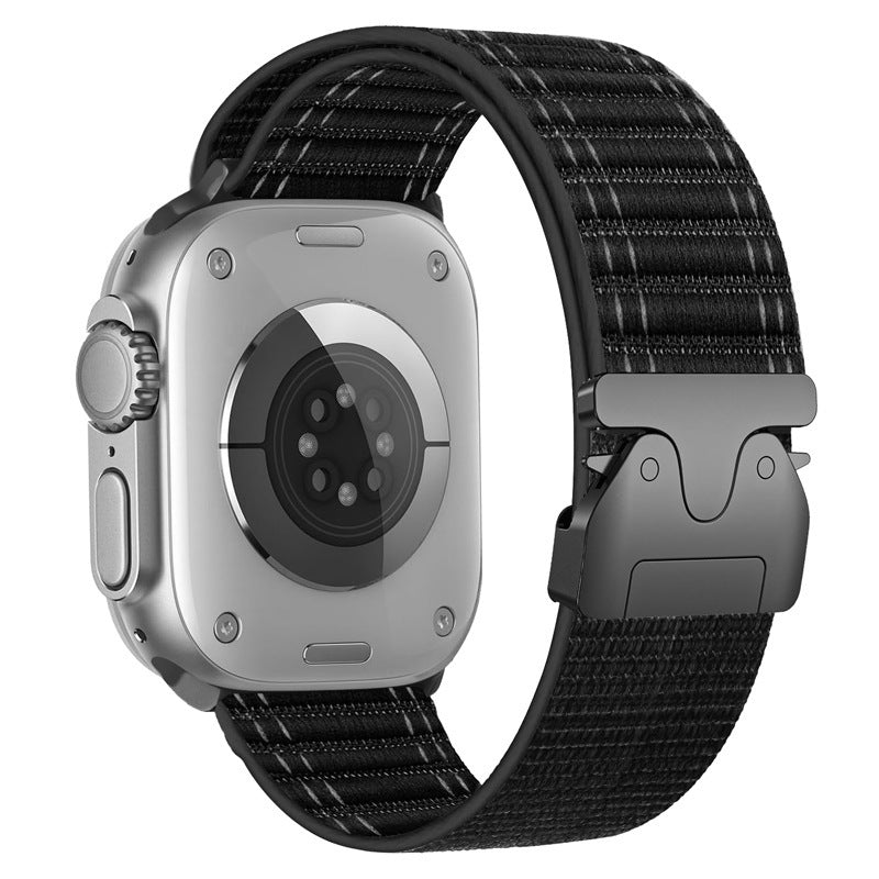 Hullám Mintás Nylon Pánt Ejtőernyő Csatt Apple Watch-hoz