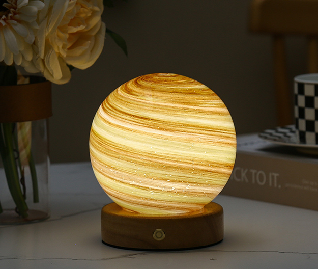 Glass Moon Lamp