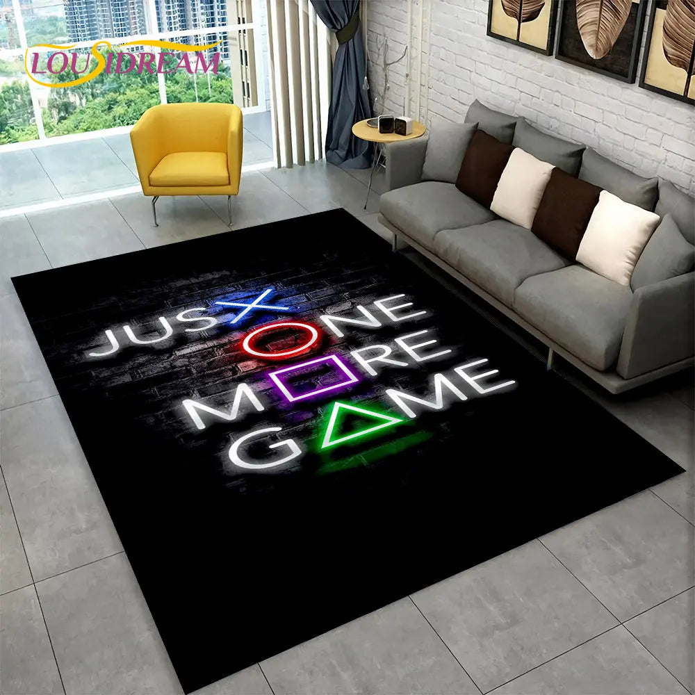 Alfombra de Juego Alex 3D Gamer - Gran Alfombra Antideslizante para Niños y Sala de Estar