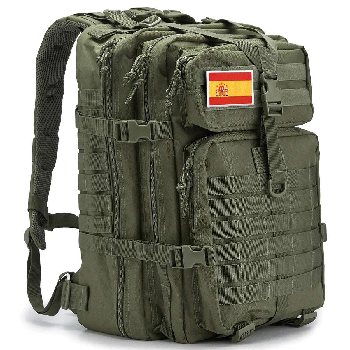 45L Taktischer Rucksack für Männer/Frauen – MOLLE-Tagesrucksack für Jagd, Angeln, Wandern, Trekking und Survival – Outdoor-Rucksack mit großem Fassungsvermögen und Getränkehaltern