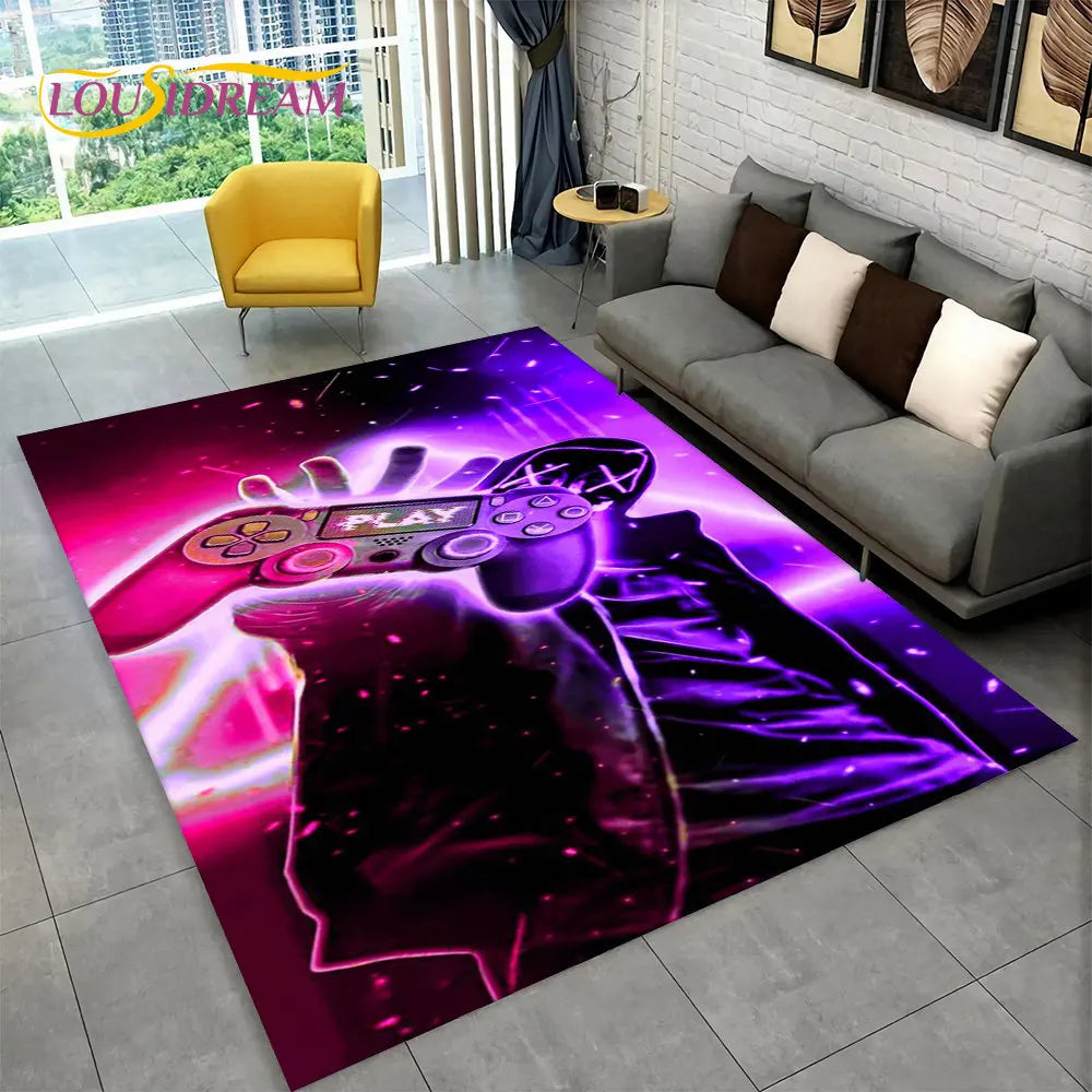 Alfombra de Juego Alex 3D Gamer - Gran Alfombra Antideslizante para Niños y Sala de Estar