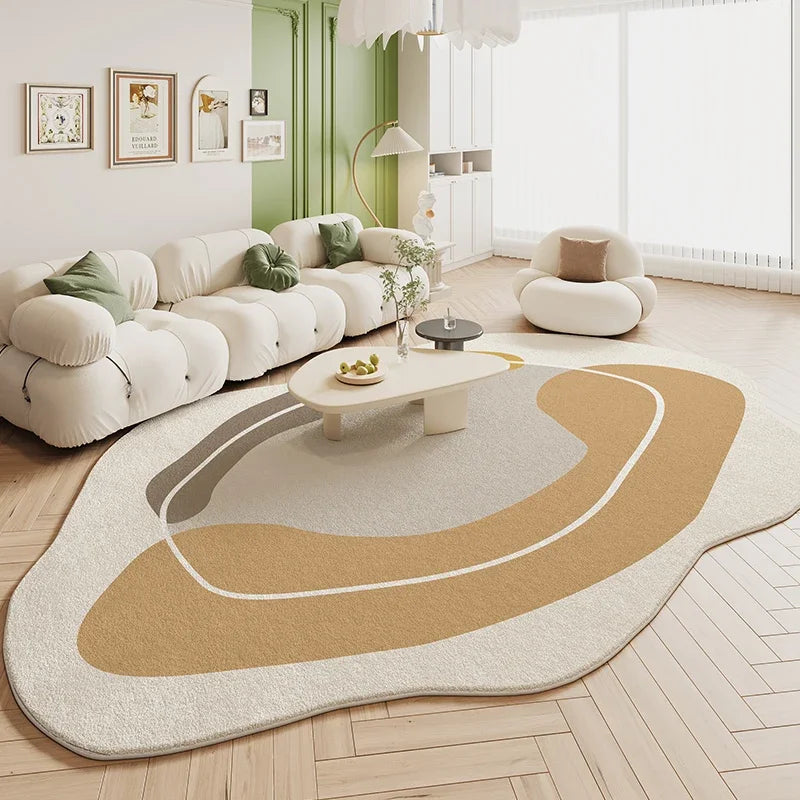 Alfombra de área verde de Sara para sala de estar y dormitorio - Suave, esponjosa, antideslizante