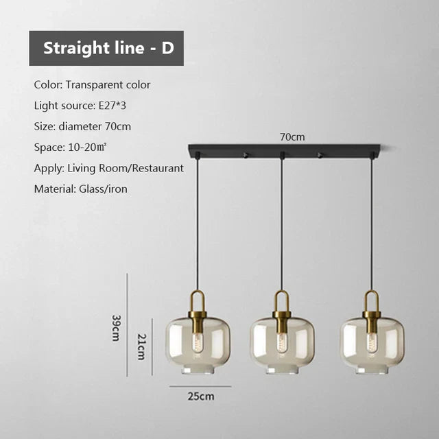 Luz Pendente de Vidro Moderna