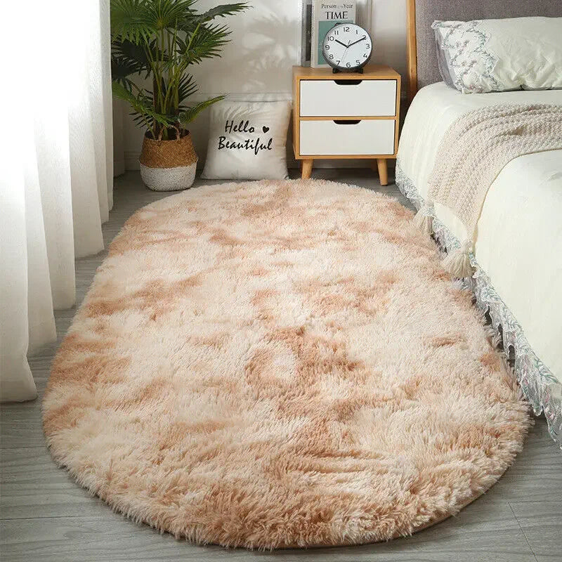 Sara Fluffy Alfombra Antideslizante Tie-Dye – Suave Alfombra de Felpa para Decoración del Hogar