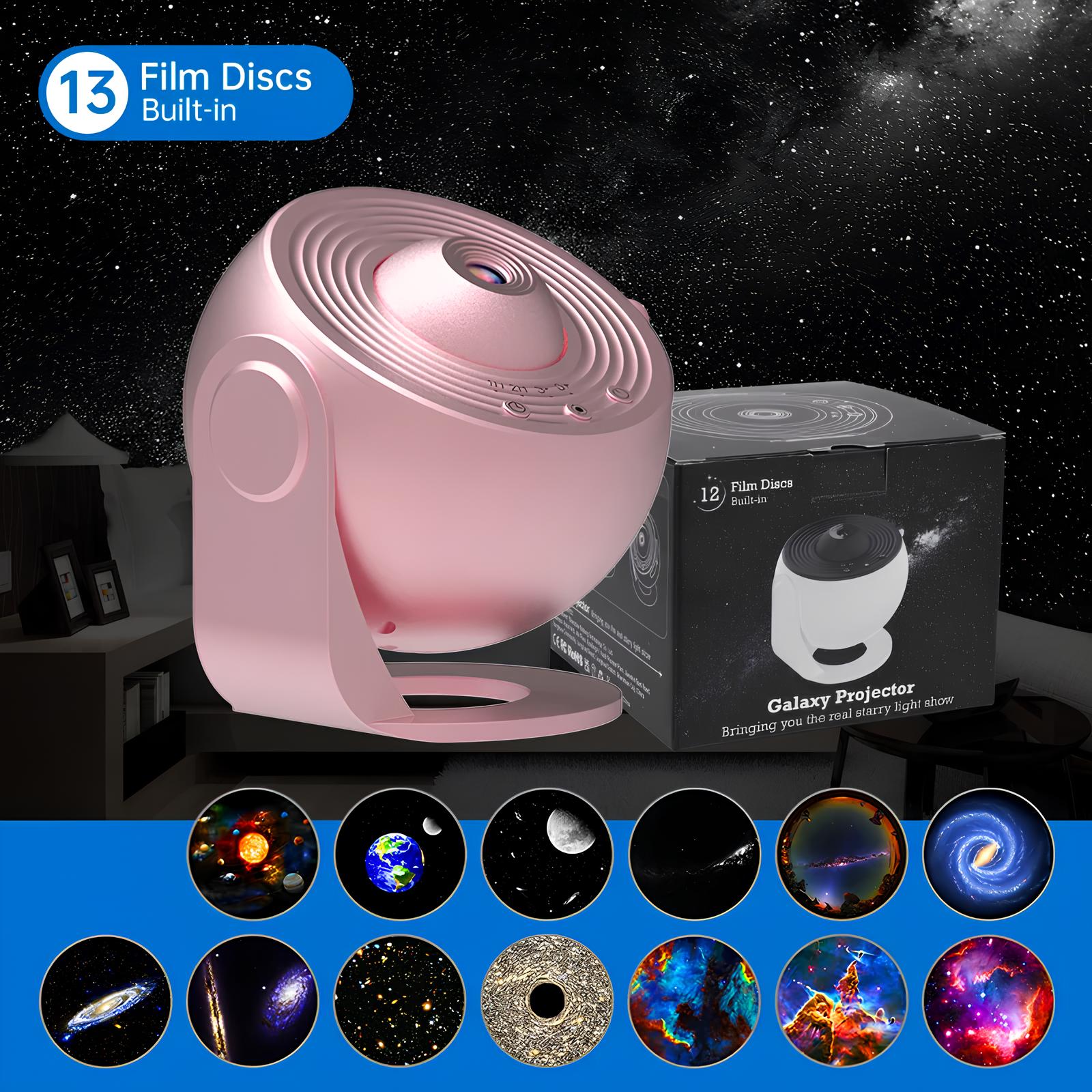 Nachtlampje Galaxy-projector Sterrenhemel-projector 360° draaibare planetariumlamp Slaapkamer