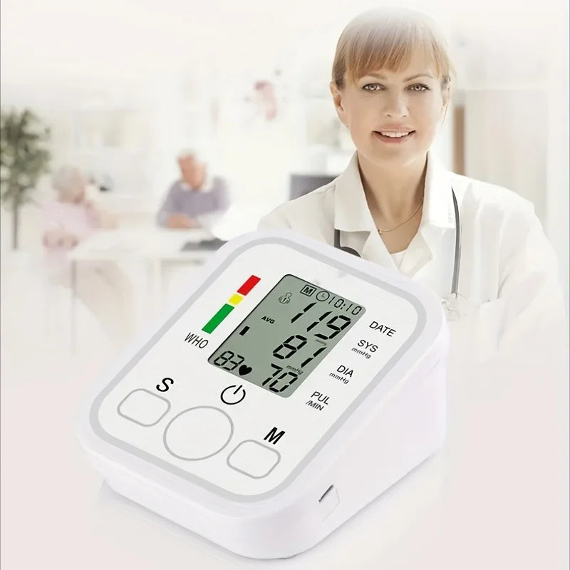 Blood Pressure Monitor - Upper Arm Automatic Tonometer | Digital Blood Pressure Meter Sphygmomanometer