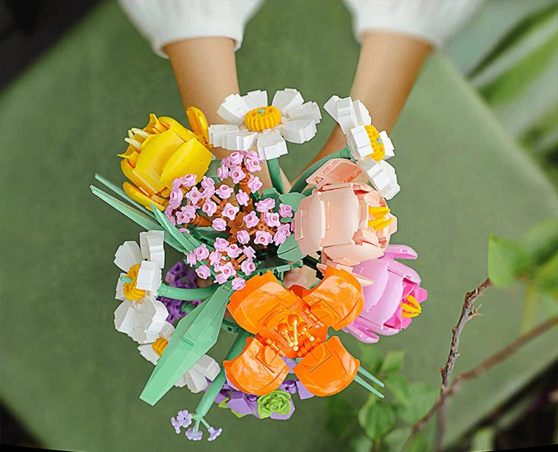 Saras DIY-Blumen-Bausteinset - Romantischer Blumenstrauß für alle Altersgruppen