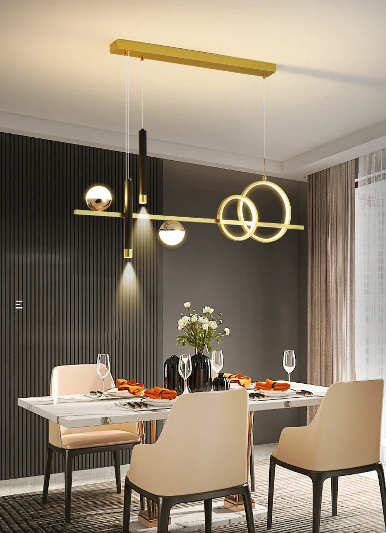 Komnab moderne minimalistische LED-hanglampen met spot met afstandsbediening