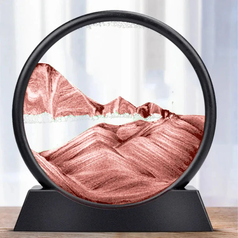 3D Moving Sand Art Picture | Deep Sea Sandscape Hourglass for Relaxation & Desktop Decor