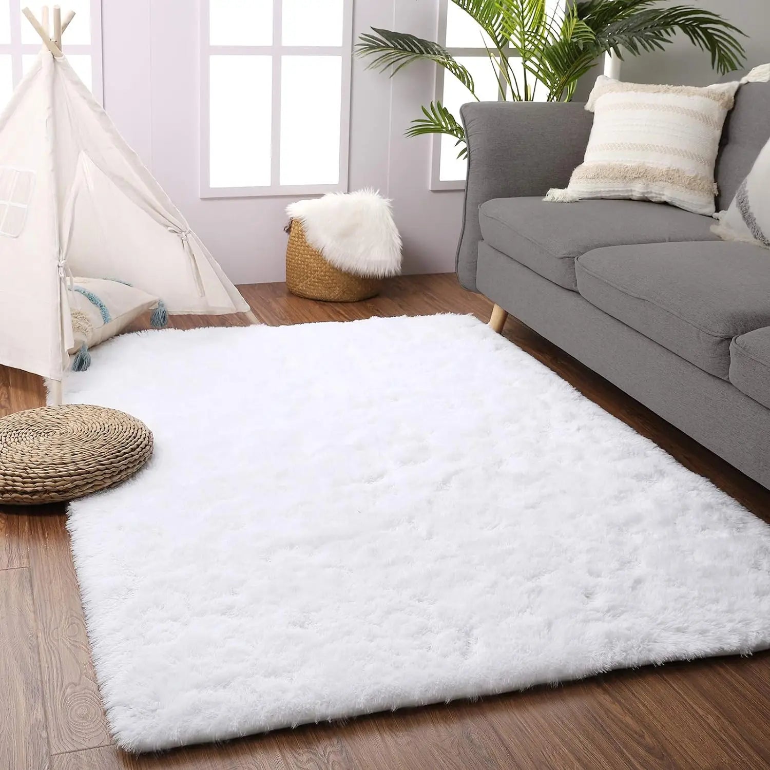 Tapis Furry Luxe Winnie – Tapis Shag Doux Moderne pour Chambre et Salon