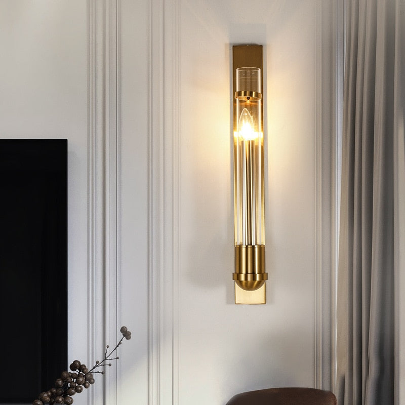 WIN Lampada da Parete Moderna a Led in Stile Americano di Lusso Luce Dorata