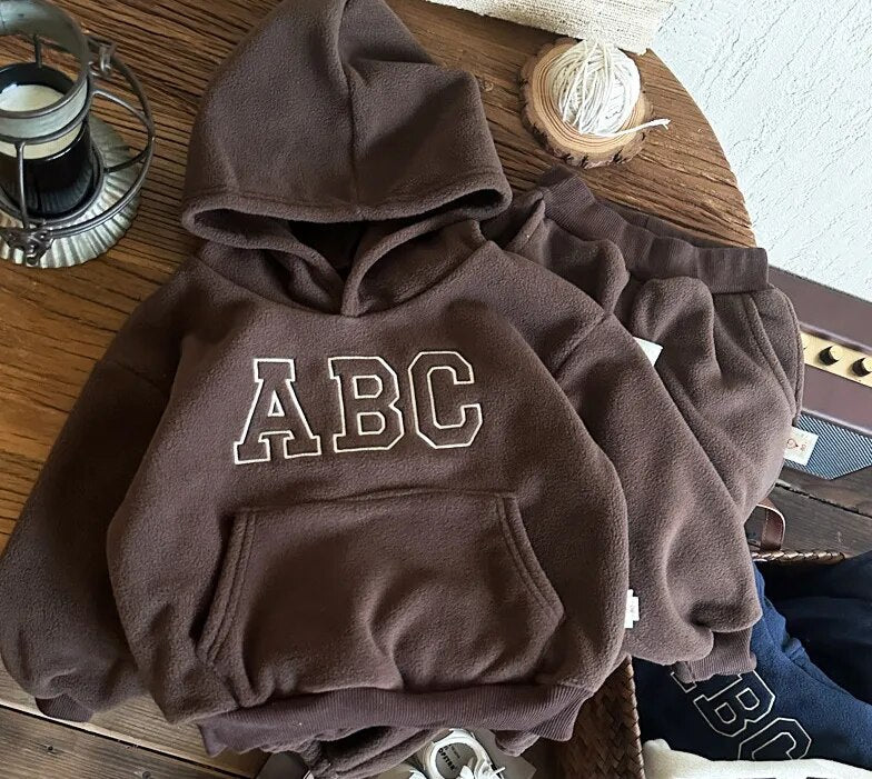 ABC-hoodie met bontvoering voor kinderen