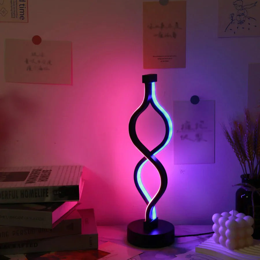 Lampe de bureau USB créative violette