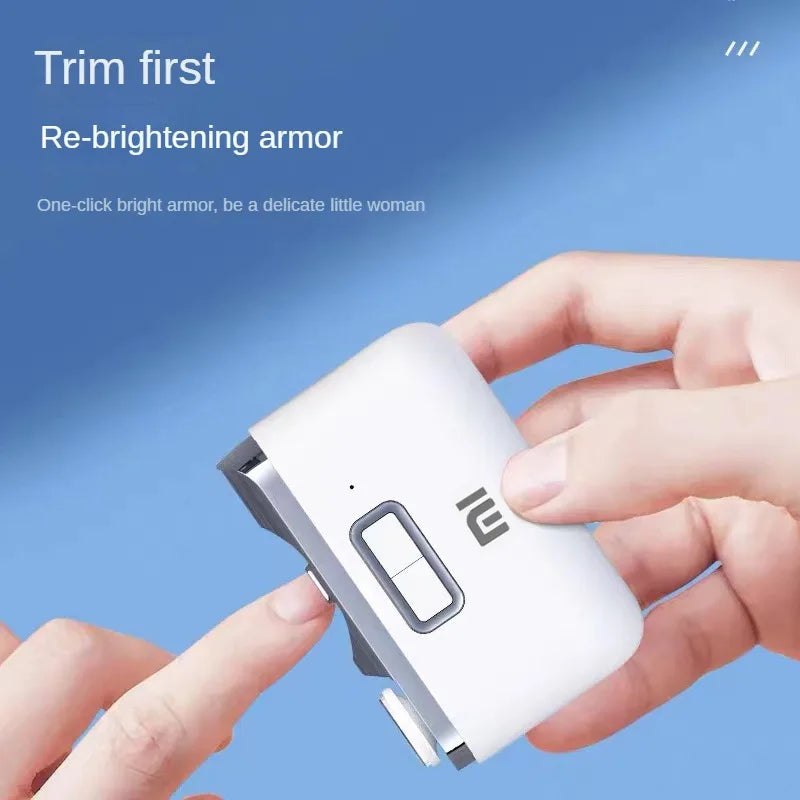 Xiaomi Mijia elektriske negleklippere, helautomatisk smart negletrimmer for menn, kvinner og barn – polert rustningstrim, Bluetooth-kompatibel