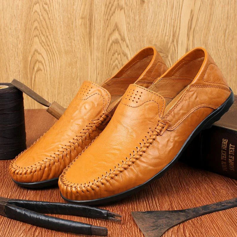 Francesco Tacconi slippers. 100% genuine leather summer loafers/shoes