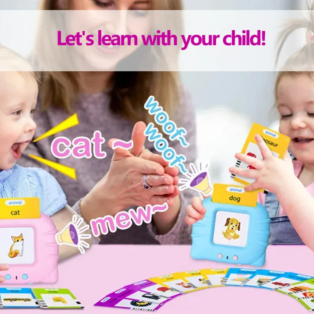 Early Education Talking Flashcards Learning Toys for Kids - Preschool English Electronic Audio Book Machine