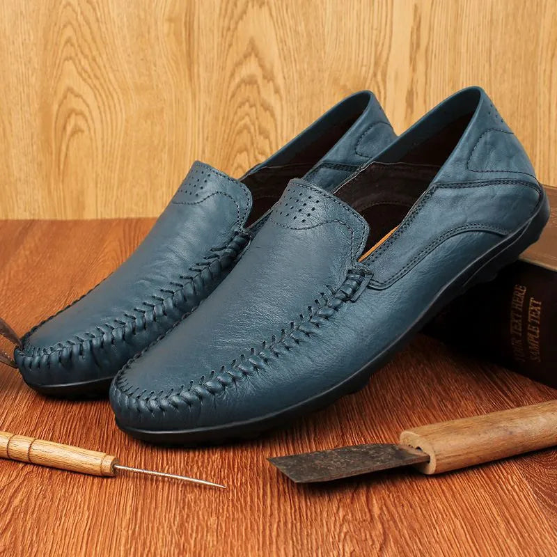 Francesco Tacconi slippers. 100% genuine leather summer loafers/shoes