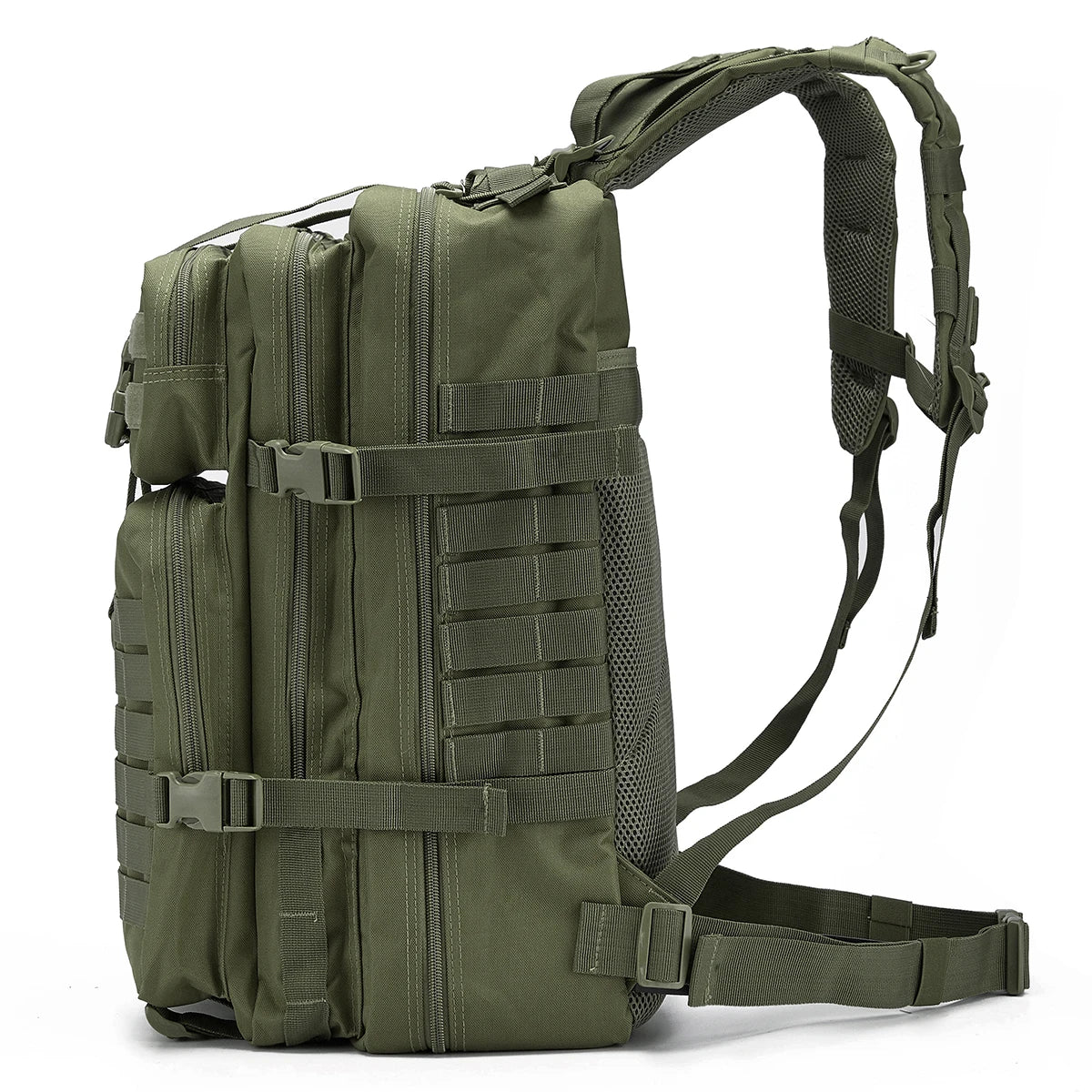 45L Taktischer Rucksack für Männer/Frauen – MOLLE-Tagesrucksack für Jagd, Angeln, Wandern, Trekking und Survival – Outdoor-Rucksack mit großem Fassungsvermögen und Getränkehaltern