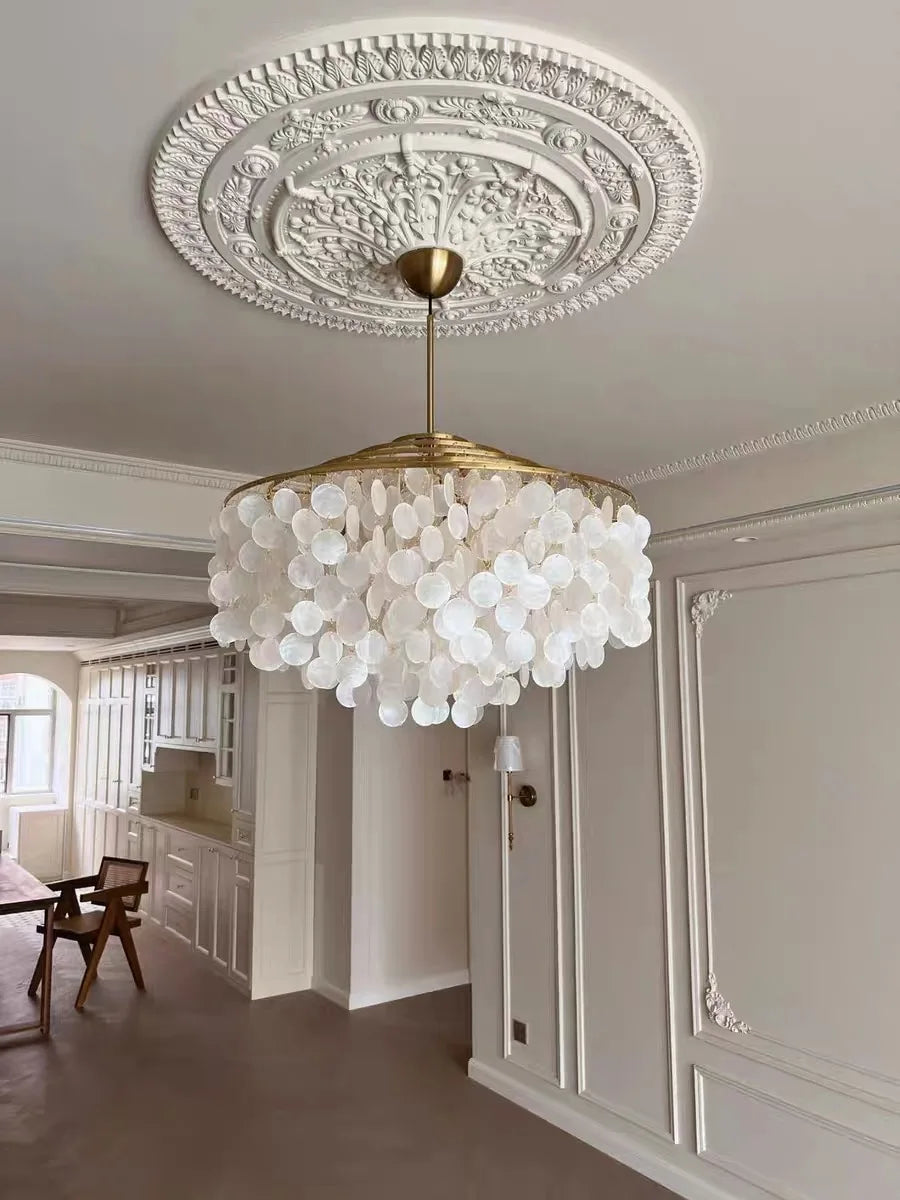 Chandelier en Coquillage de Luxe Sadaf