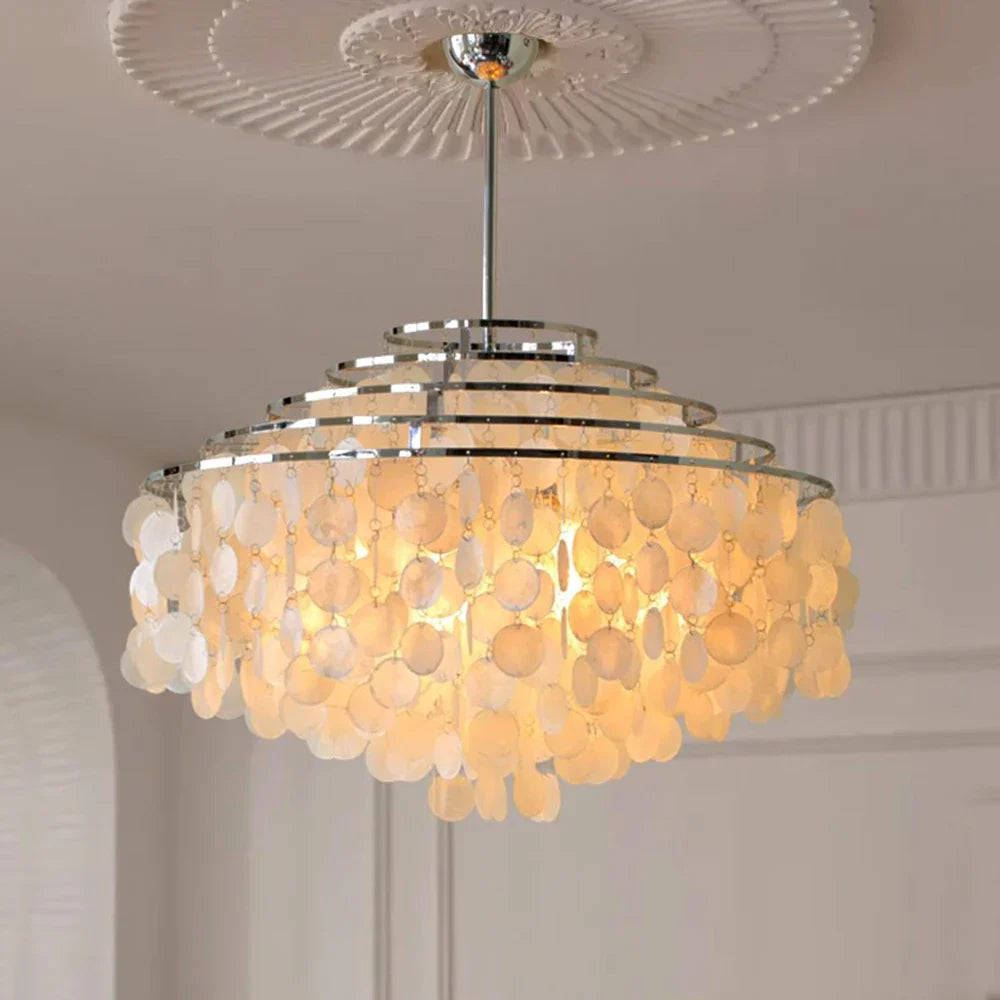 Chandelier en Coquillage de Luxe Sadaf