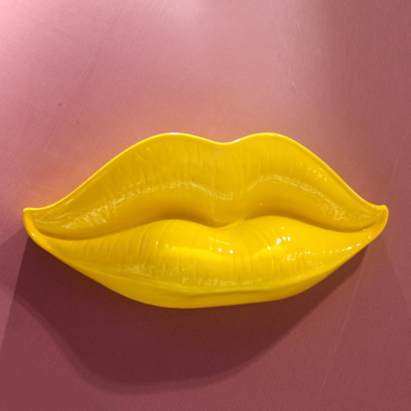 Lebendige Lippenskulptur Wandkunst