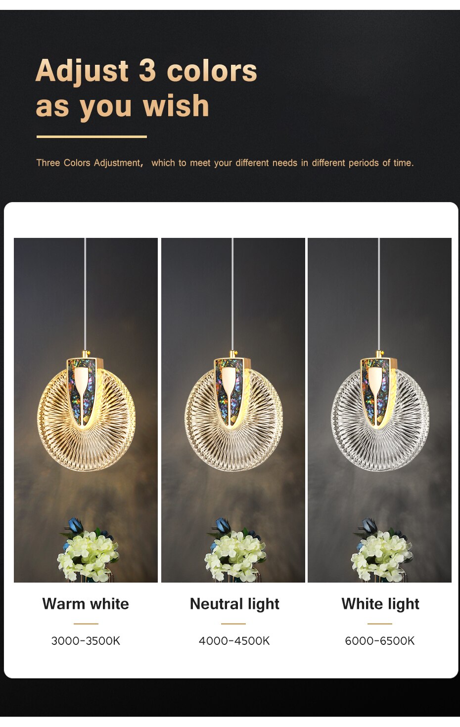 Luz Pendente DUN Luxury Gold Led Redonda Lâmpada de Cristal Suspensa