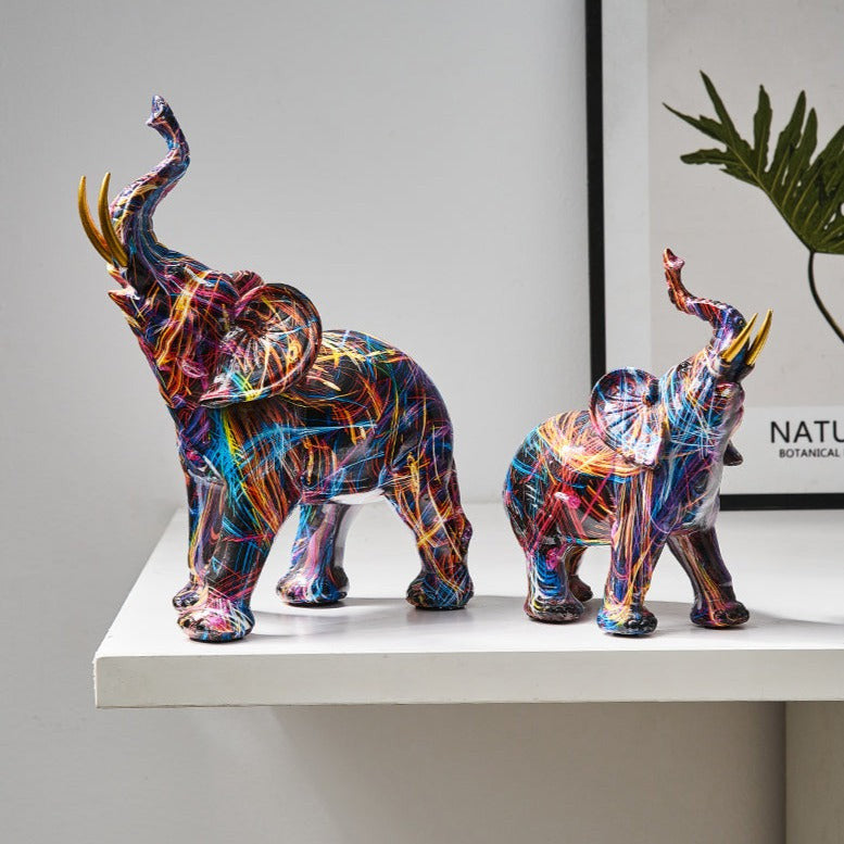 Vrimlo® Elephant Nordic Painted Statue