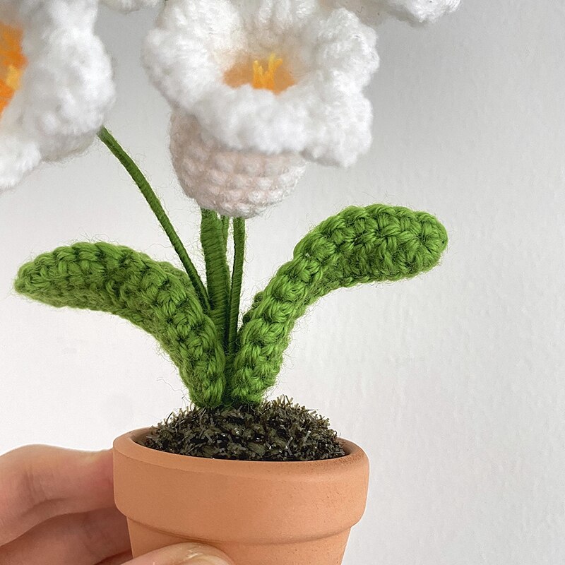 Handmade Crochet Flower Pot Decor