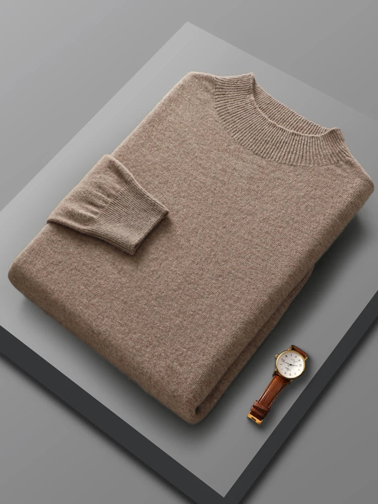 Elias: Høst 100% Merinoull Pullover Genser Cashmere Strikkevarer