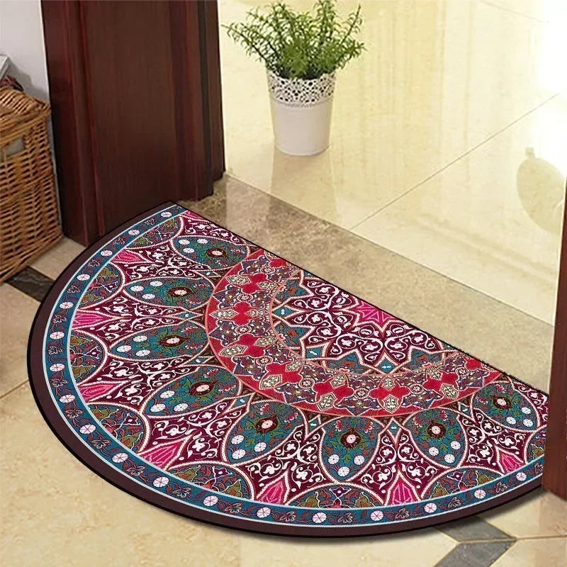 Winnie Retro Felpudo Semicircular – Elegante Alfombra de Entrada Antideslizante para Interior