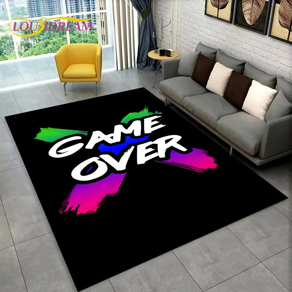 Alfombra de Juego Alex 3D Gamer - Gran Alfombra Antideslizante para Niños y Sala de Estar