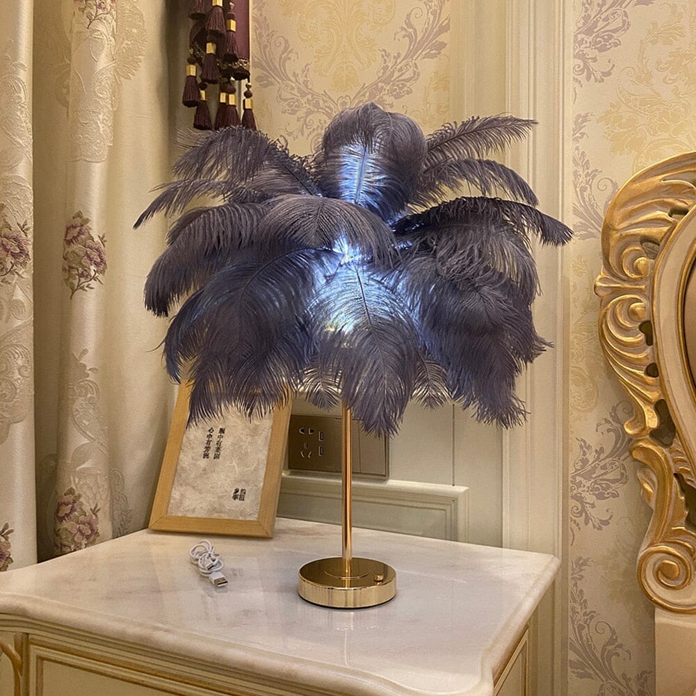 Luxury LED Feather Lamp