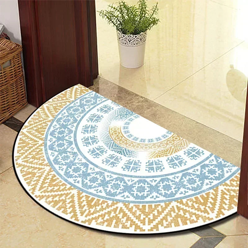 Winnie Retro Felpudo Semicircular – Elegante Alfombra de Entrada Antideslizante para Interior