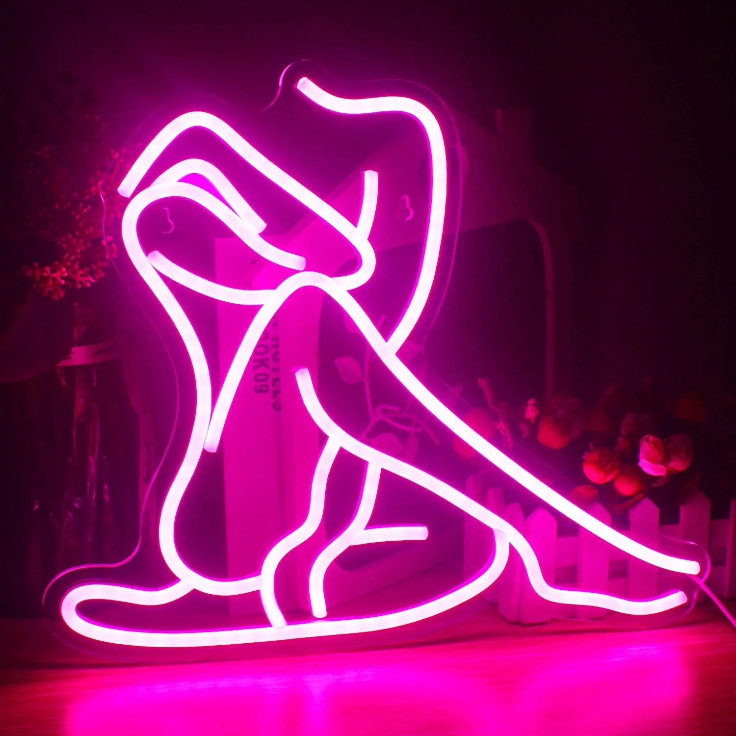 Pink Lady Wine Neon Sign