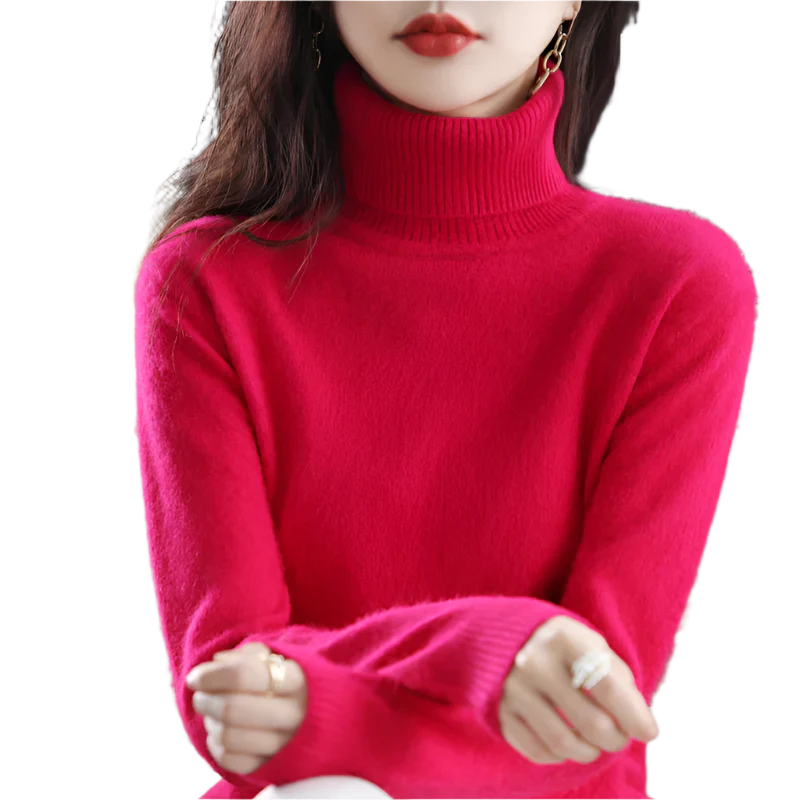 Sinead: Japanese-knit 100% Cashmere Turtleneck Sweater for women: autum&winter essential