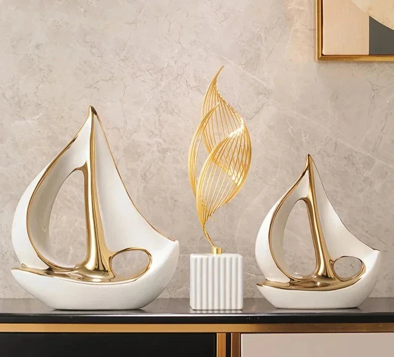 Luxury Sailboat Sculpture