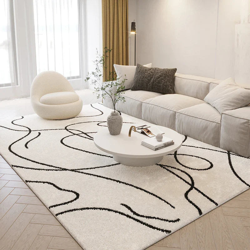 Tapis en peluche nordique Winnie Luxe – Décor d'intérieur confortable et élégant