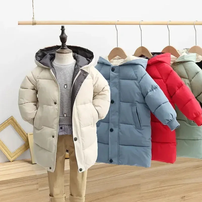 Toby's Cozy Kids Down Jacket - Parka de invierno acolchada de algodón para niños y niñas