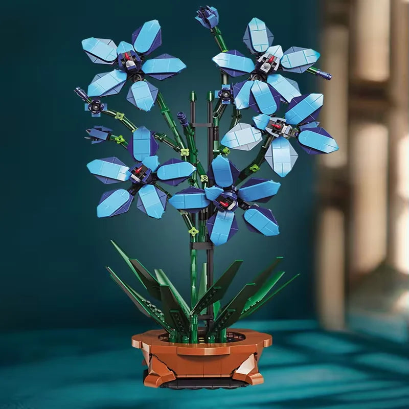 Sara's kreativní květinový blok s orchidejí Cymbidium v květináči