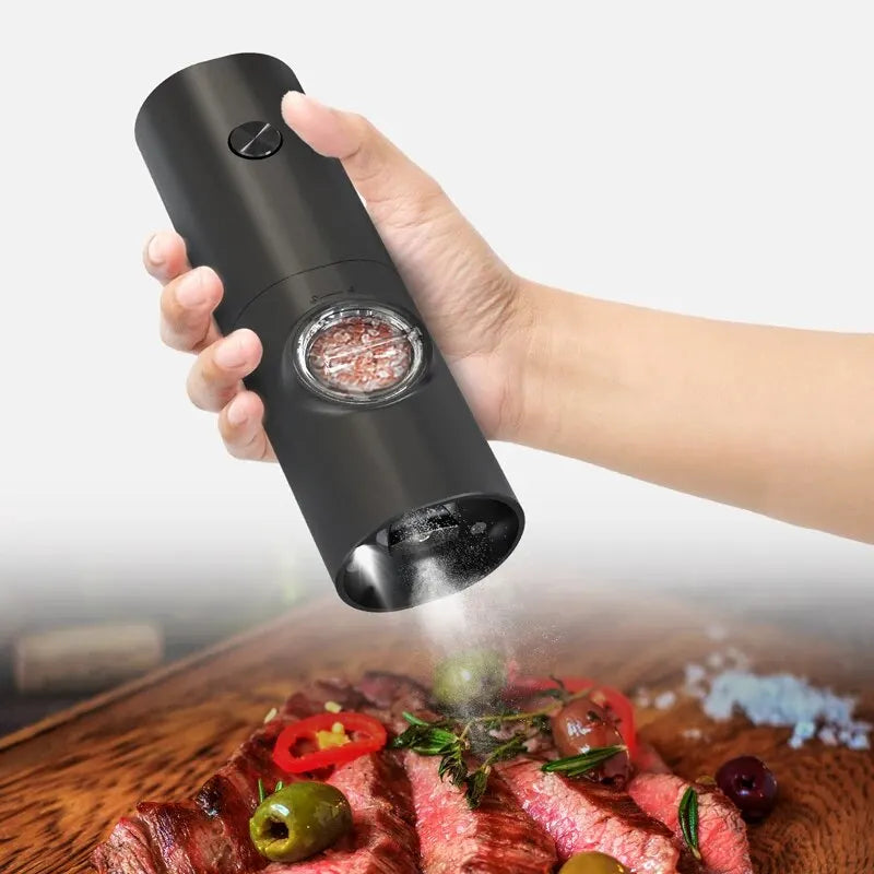 Nova Electric Salt & Pepper Grinder – Automatic, Adjustable Coarseness, LED Light