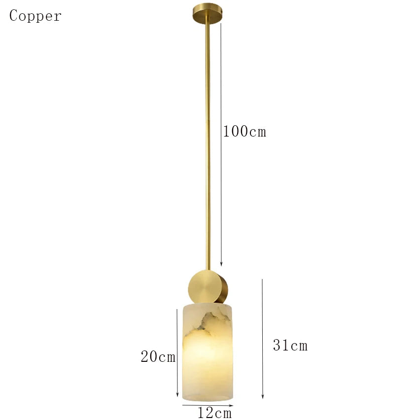 Trafalgar Nordic Marmor Kobber LED Pendellamper