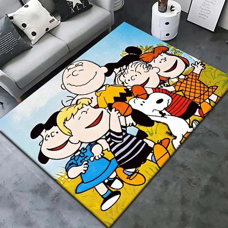 Alfombra Grande Impresa de Winnie HD Cartoon – Decoración para el Hogar y Exterior