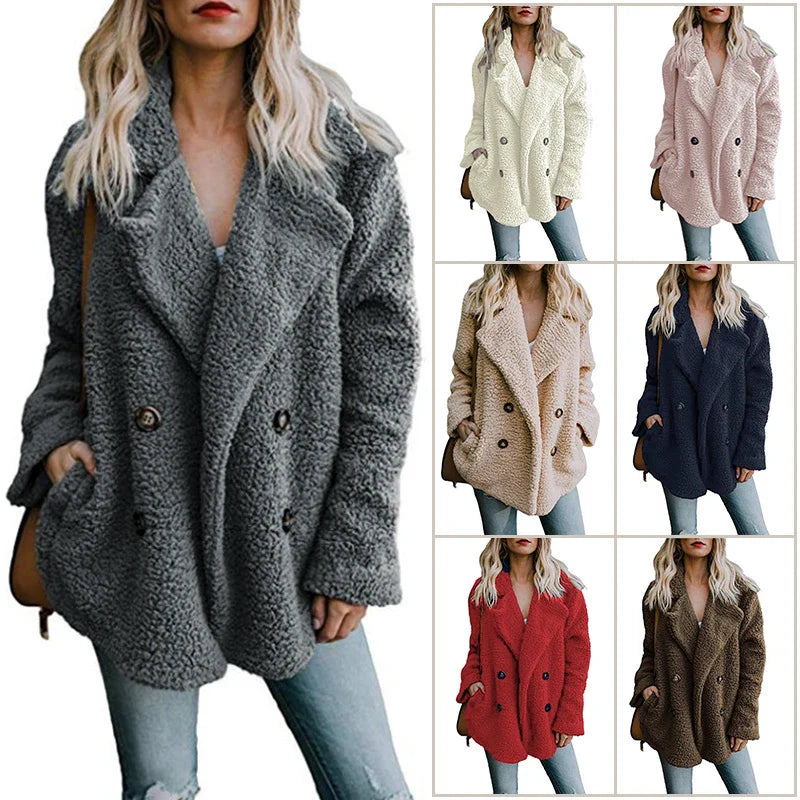 Elena: Faux Fur - Warm Autumn Winter Teddy Coat/Jacket